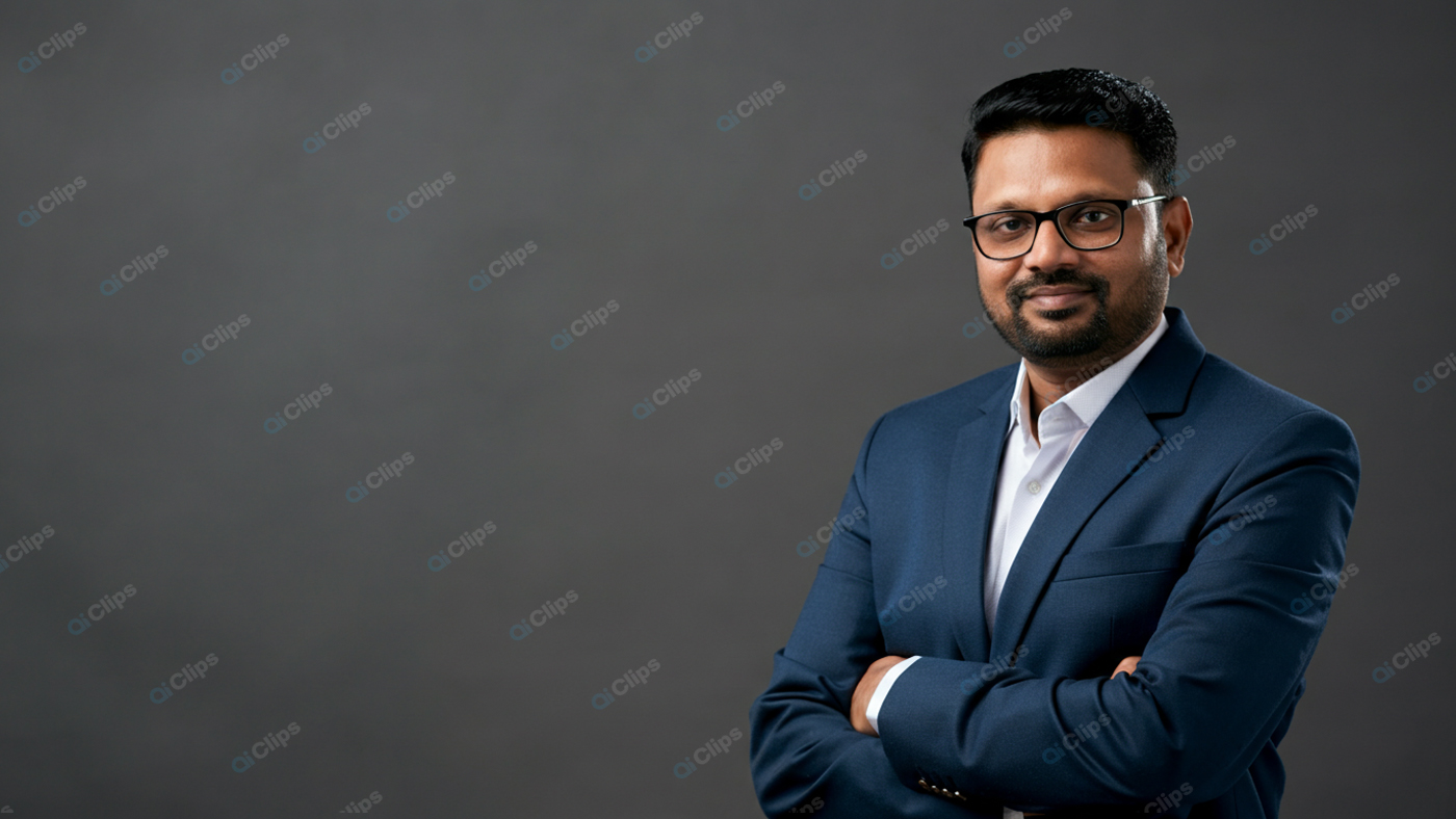 Professional Business Portrait of Confident Man in Suit
