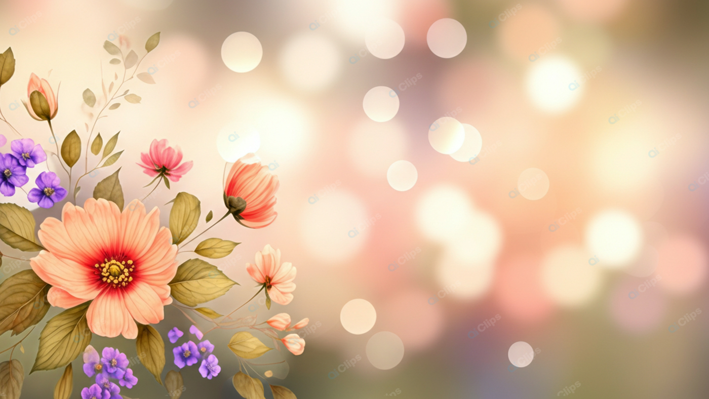 Elegant Floral Design with Soft Bokeh Background