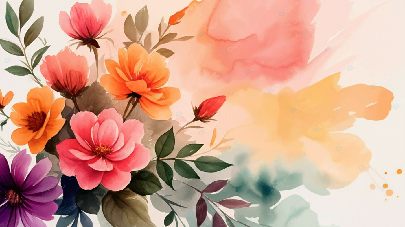 Watercolor Floral Bouquet Art Print