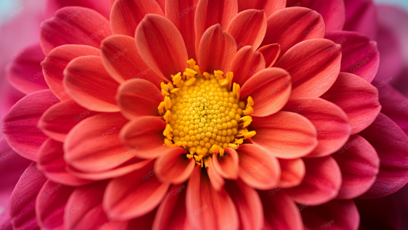 Vibrant Close-Up of Red Dahlia Flower Blossom