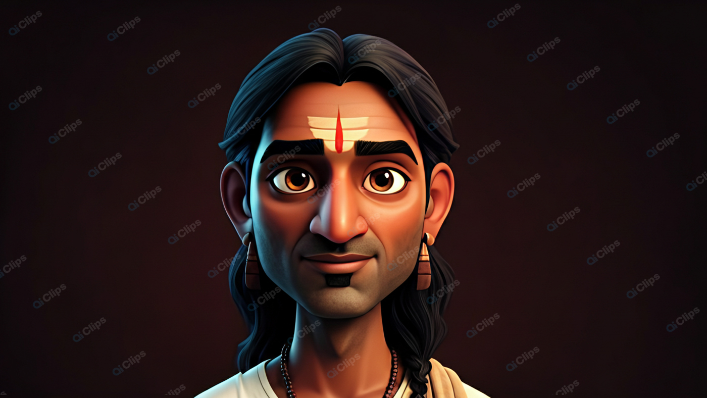 Traditional Indian Cartoon Portrait