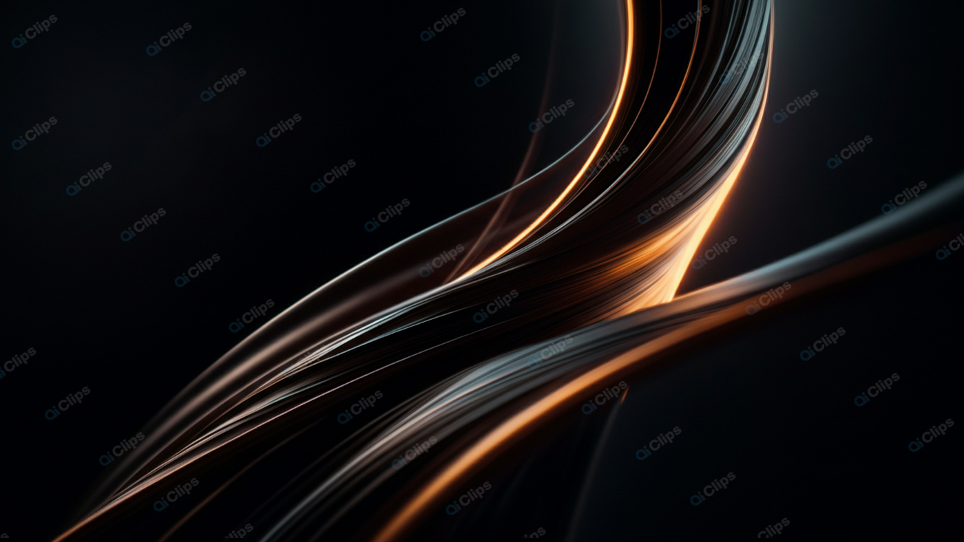 Abstract Futuristic Light Trails on Dark Background