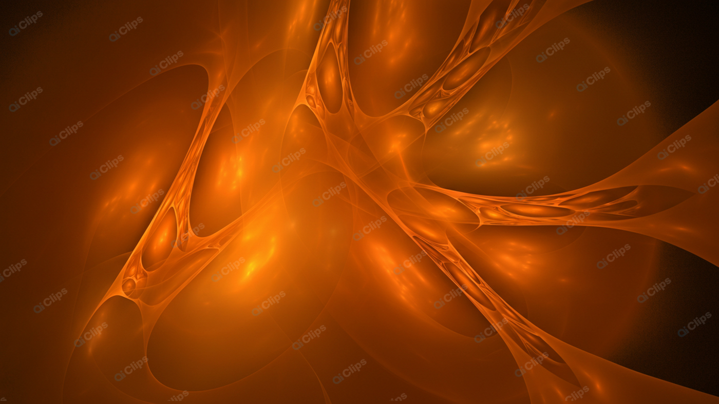 Abstract Orange Fractal Waves Background