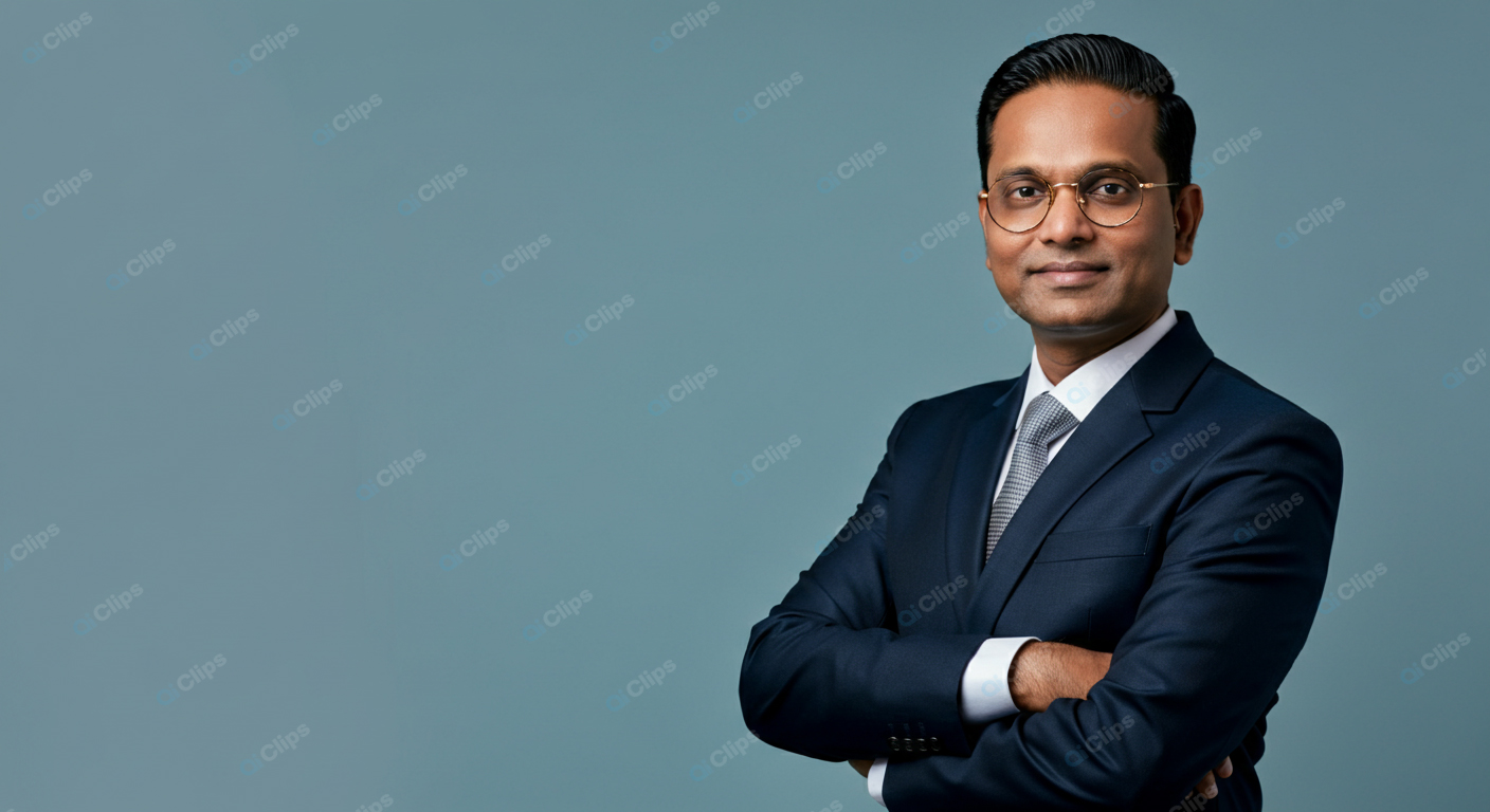 Business Professional in Suit with Confident Smile