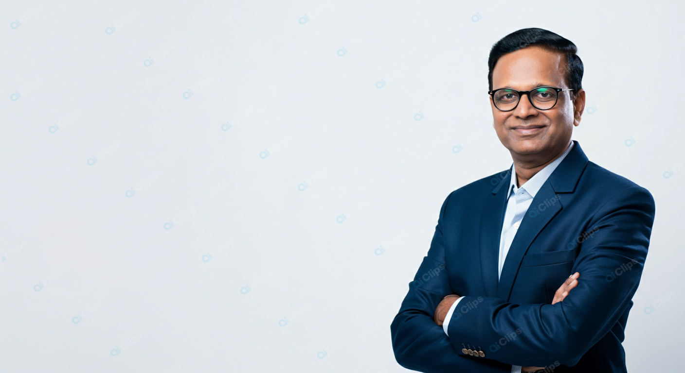 Business Professional in Formal Attire with Glasses