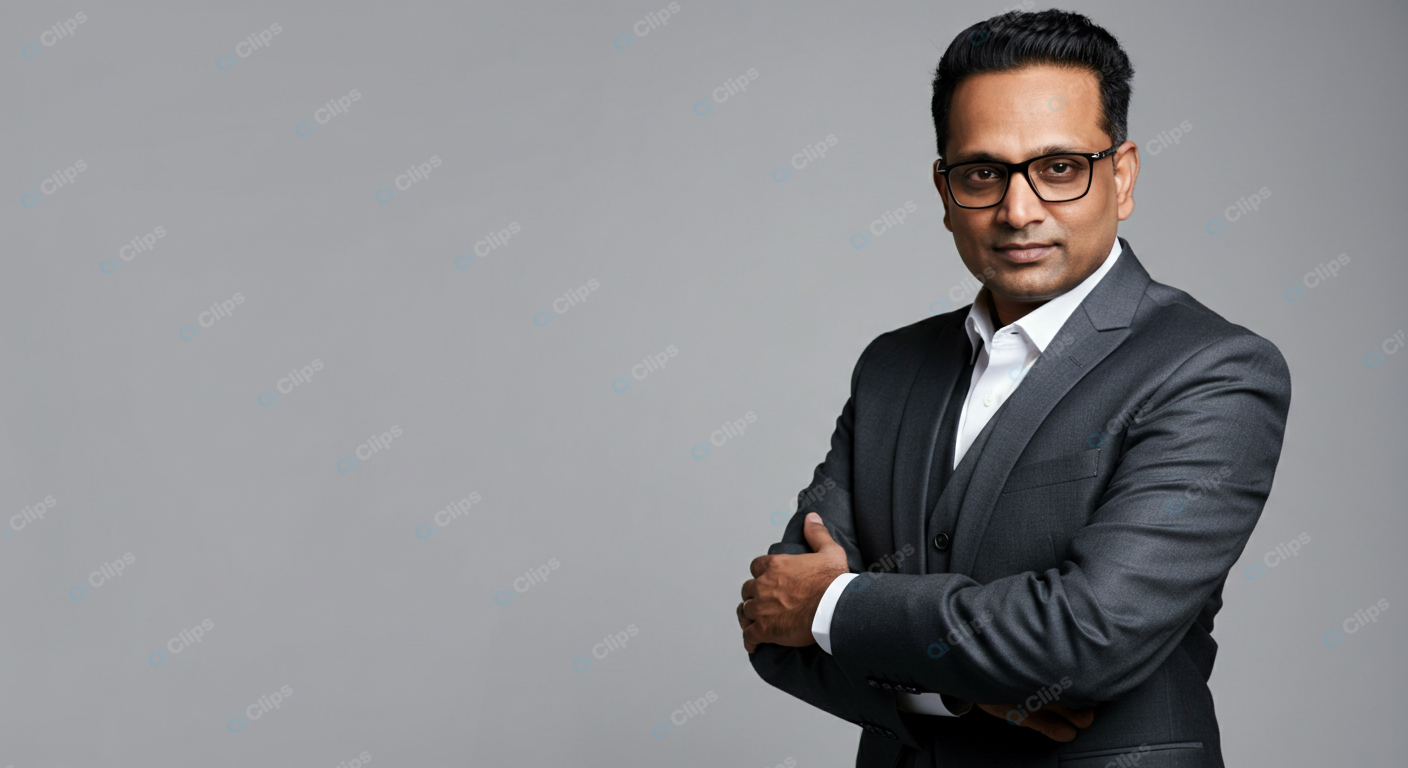 Business Professional in Suit with Confident Pose