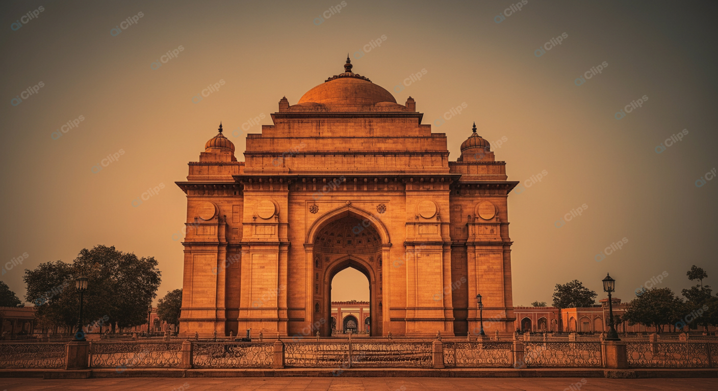 Majestic Historical Monument at Sunset