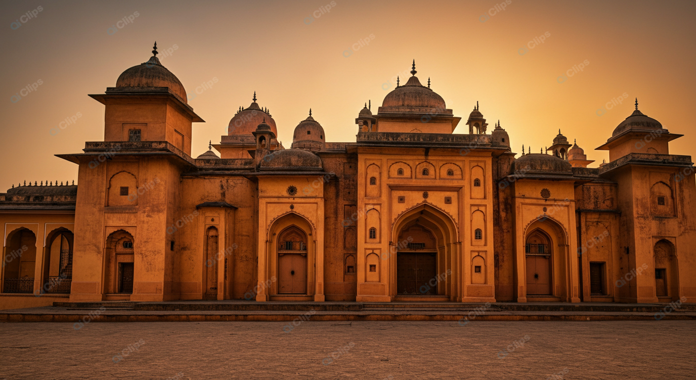 Historic Indian Palace at Sunset