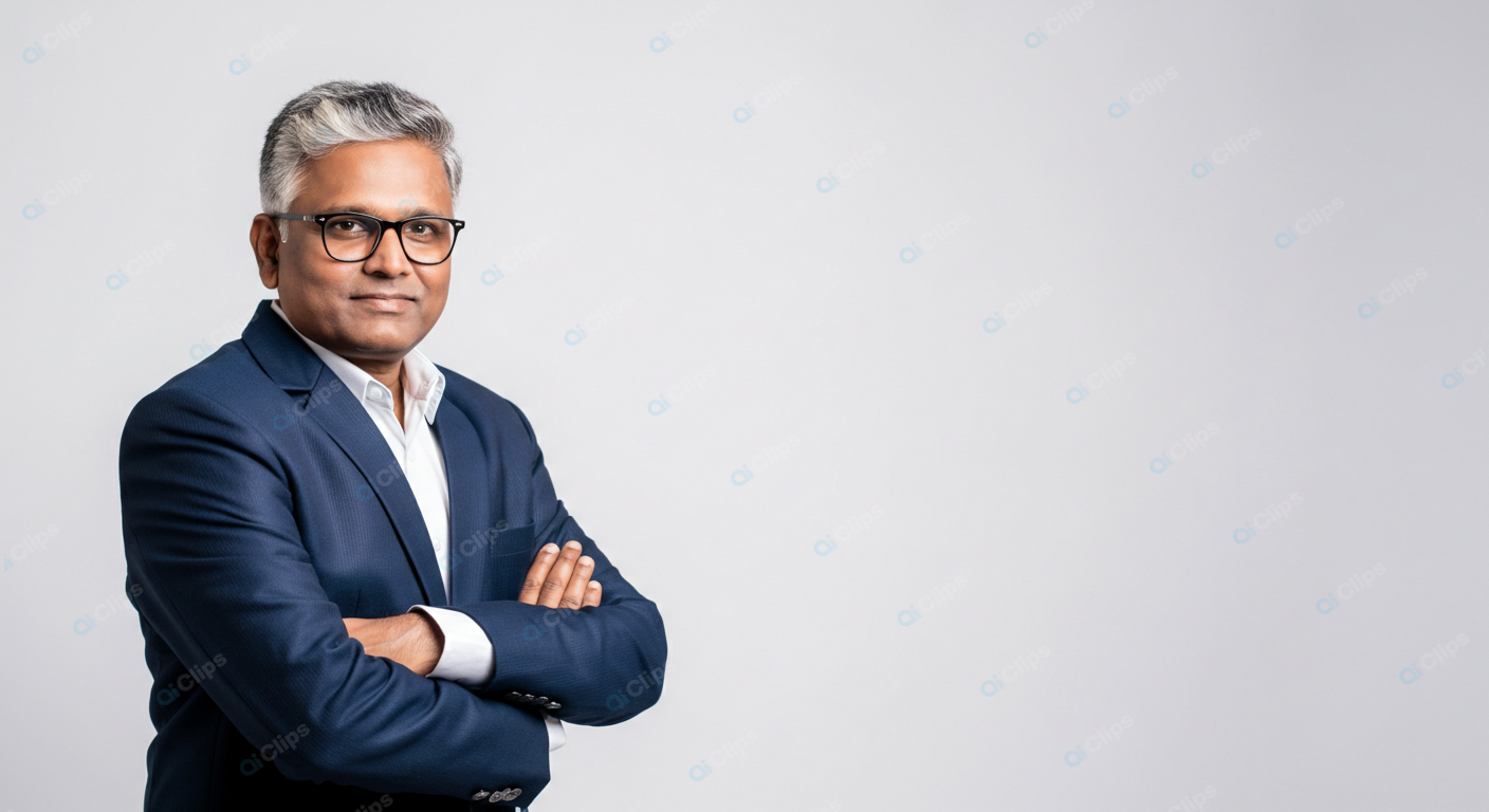 Business Professional Portrait in Suit and Glasses