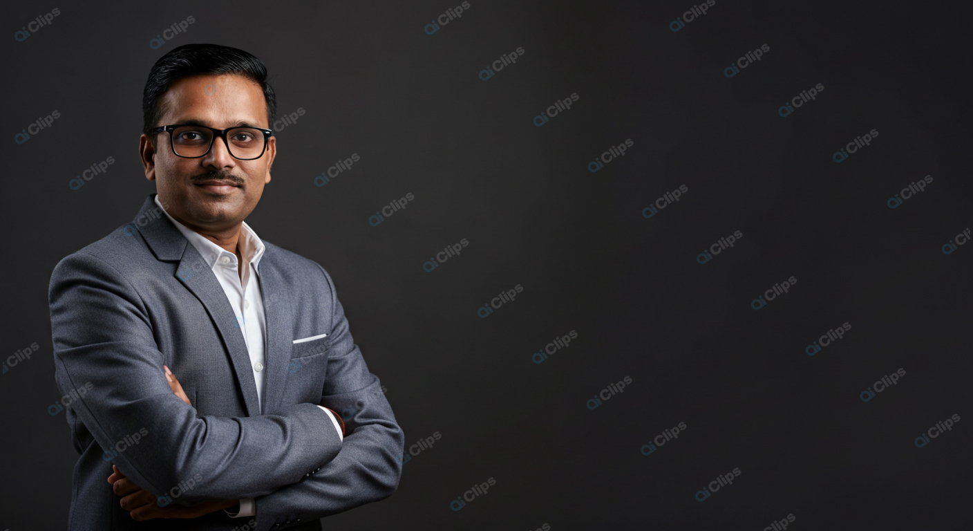 Professional Businessman Portrait in Dark Suit