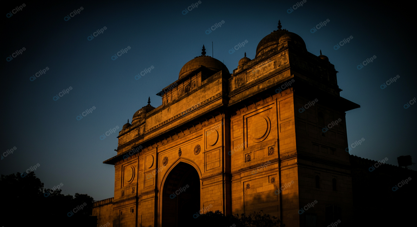 Historic Monument in Golden Sunlight
