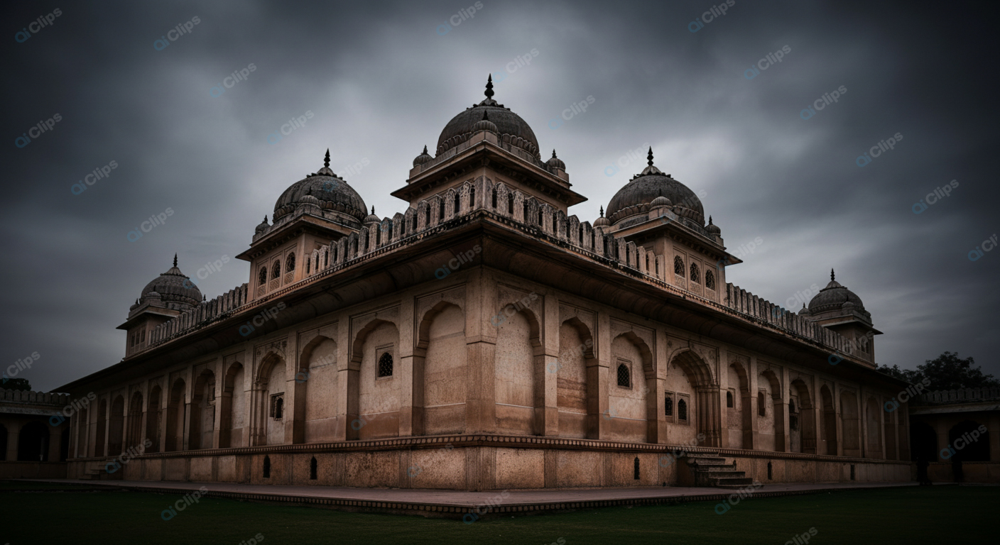 Historic Architectural Marvel with Dramatic Sky