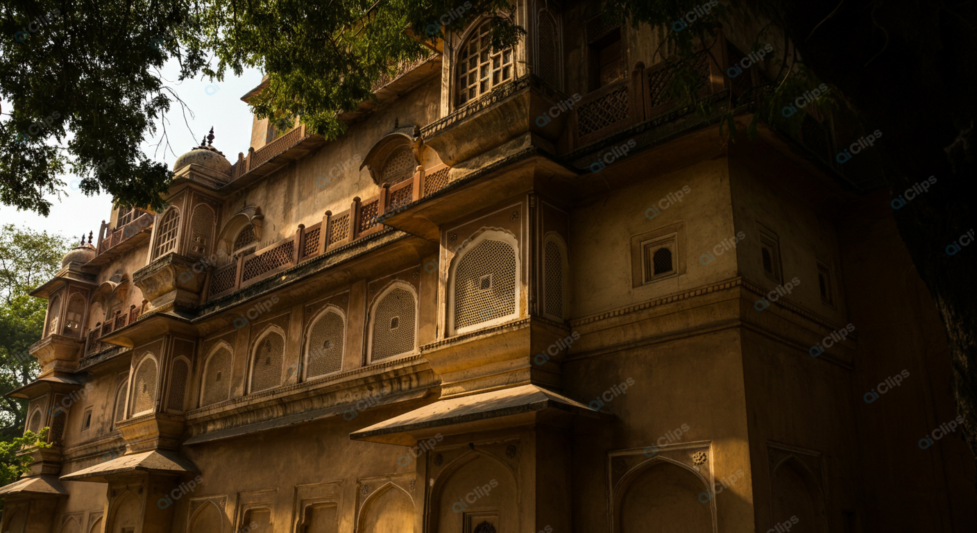 Historic Indian Palace in Afternoon Light