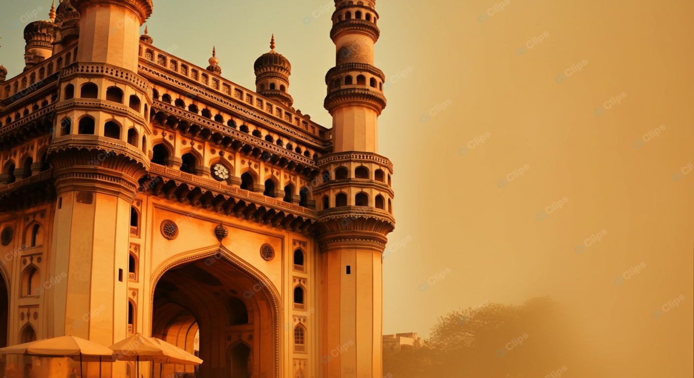Charminar at Sunset - Iconic Hyderabad Landmark
