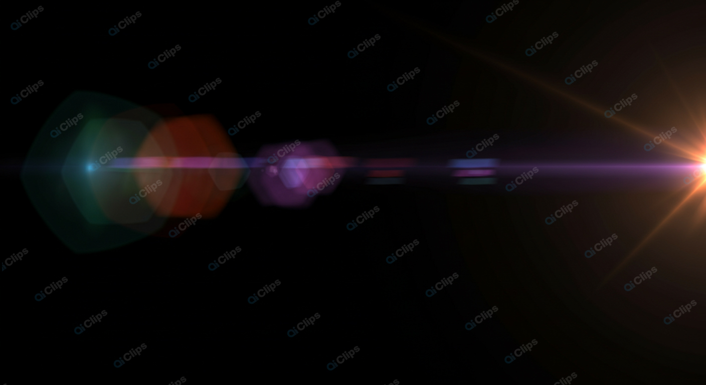 Bright Lens Flare Effect on Dark Background