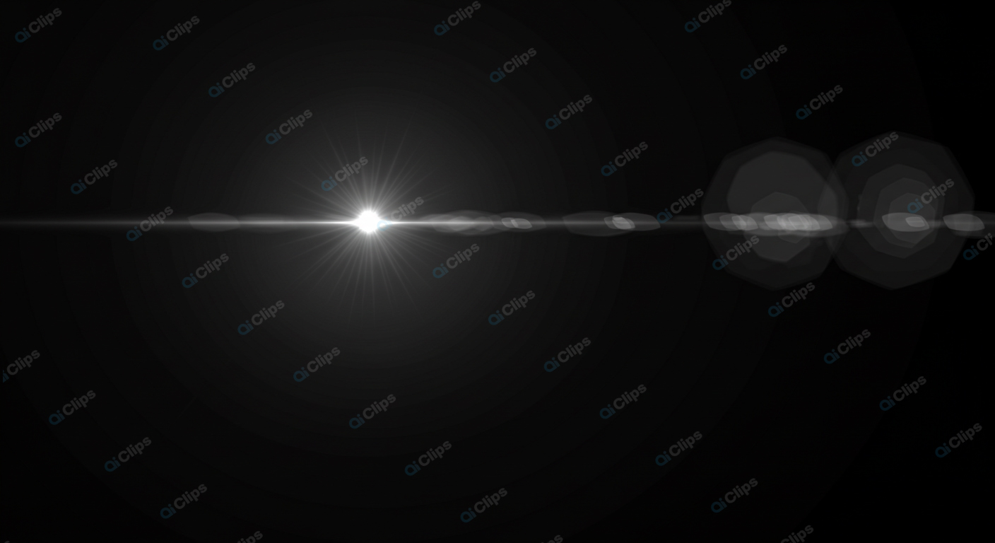 Glowing Lens Flare on a Dark Background
