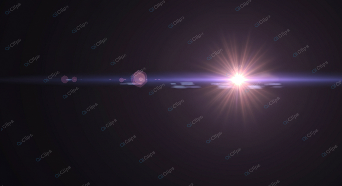 Bright Lens Flare Against Dark Background