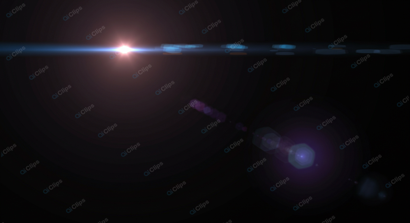 Radiant Lens Flare Effect on a Dark Background
