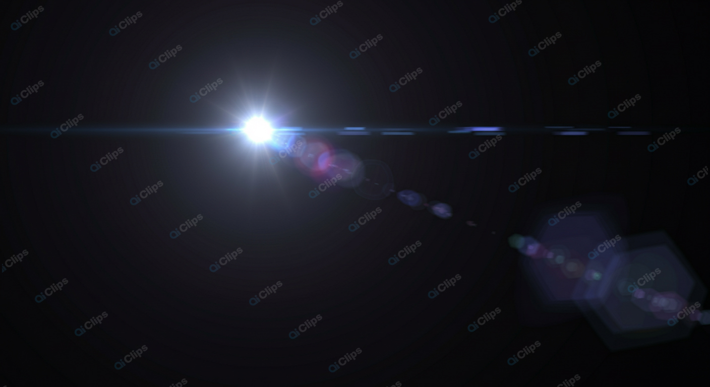 Dramatic Lens Flare Effect on a Dark Background
