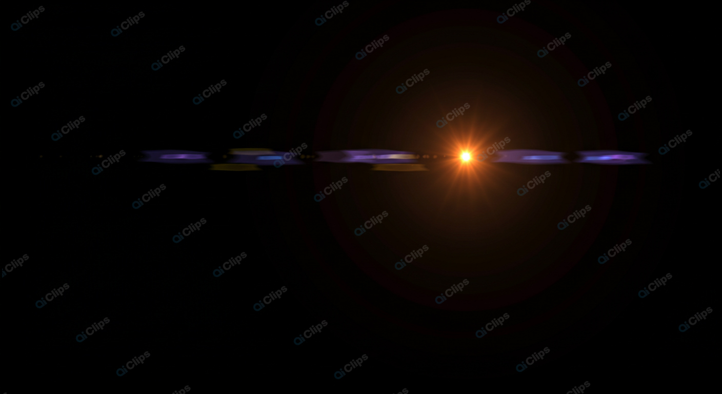 Glowing Lens Flare on Dark Background