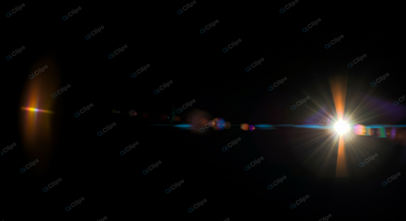 Lens Flare Effect on Dark Background
