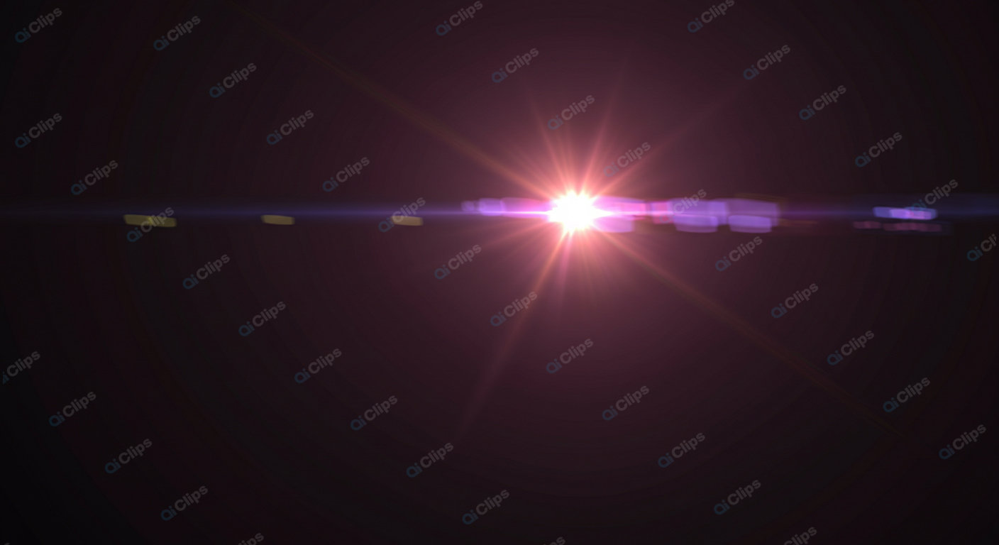 Lens Flare Effect with Bright Light Burst
