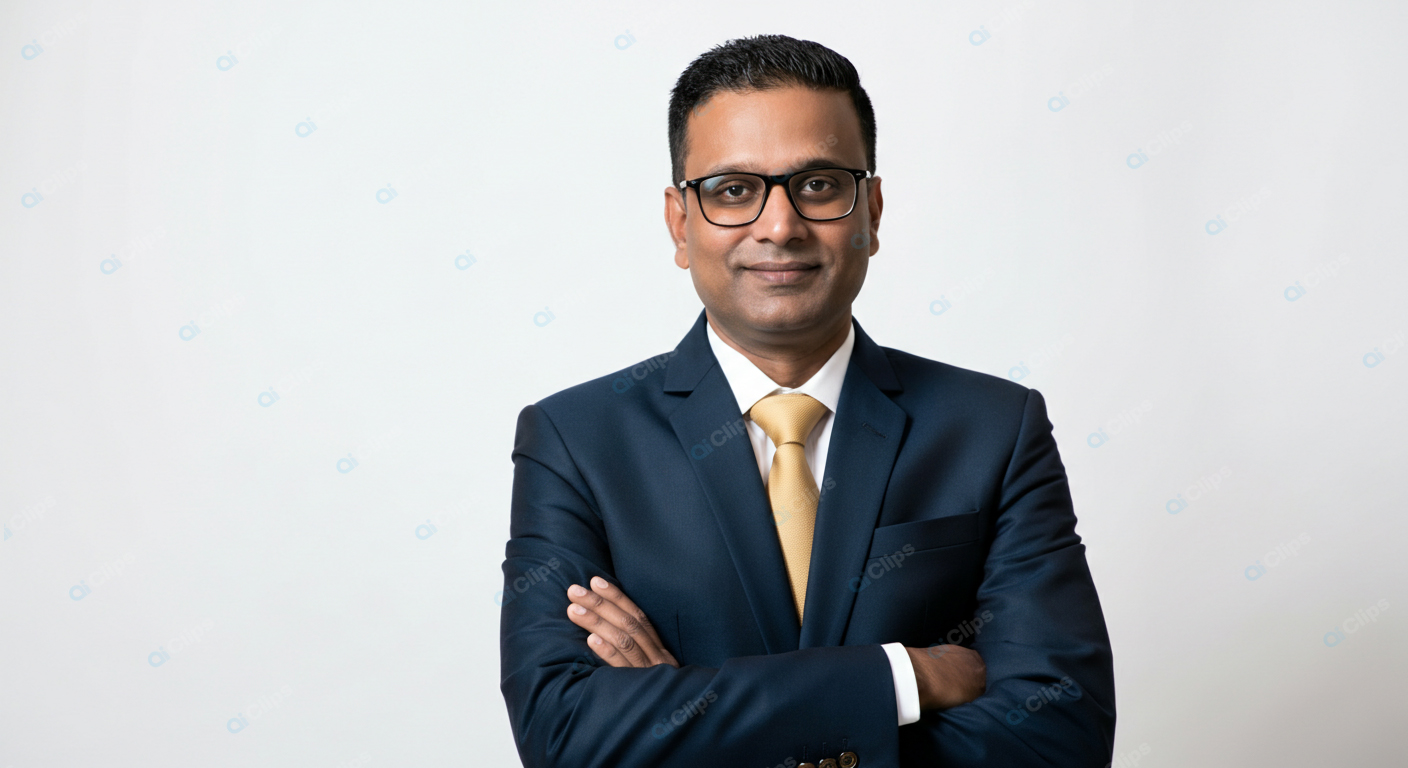 Business Professional Portrait in Suit with Glasses