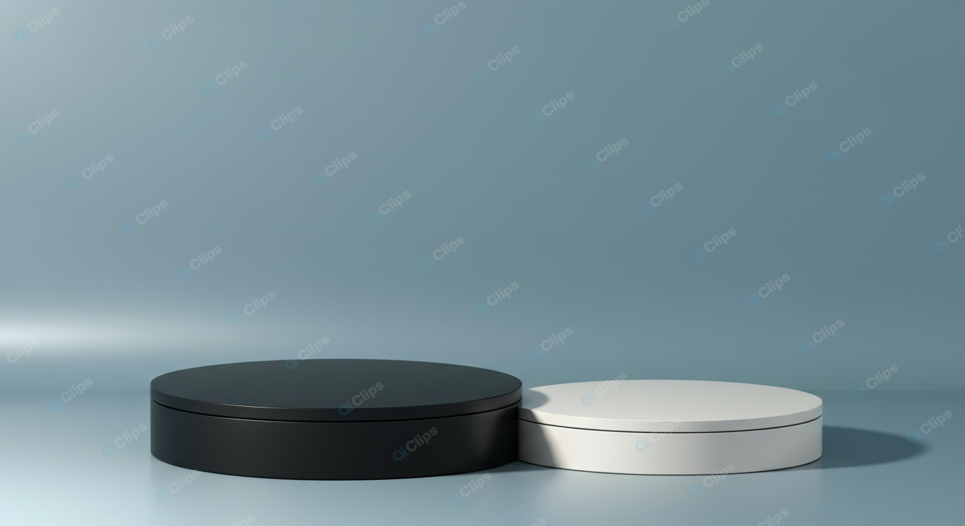 Dual Color Platform on Blue Gradient Background