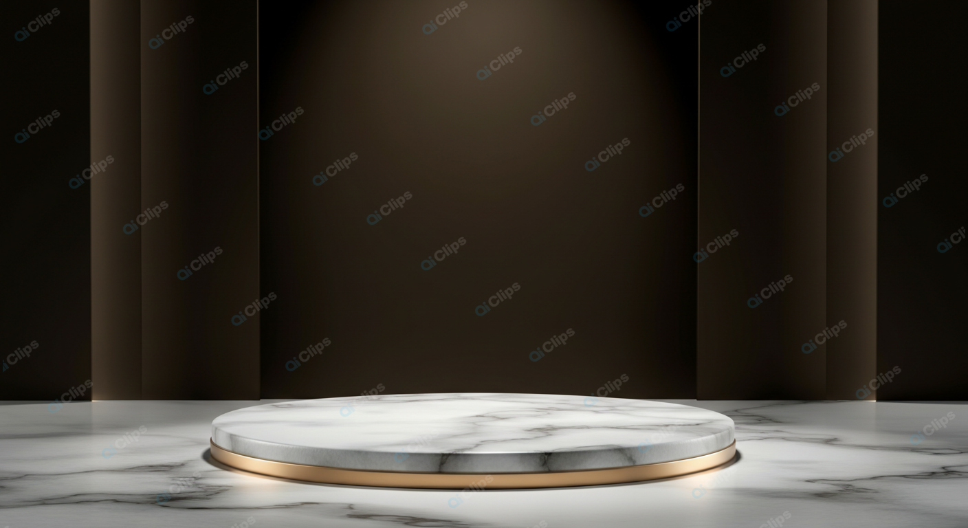 Marble Display Platform with Elegant Lighting