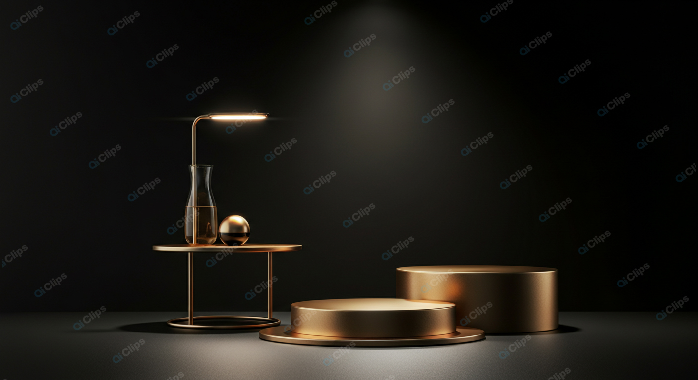 Modern Luxurious Table Display with Vase and Sphere