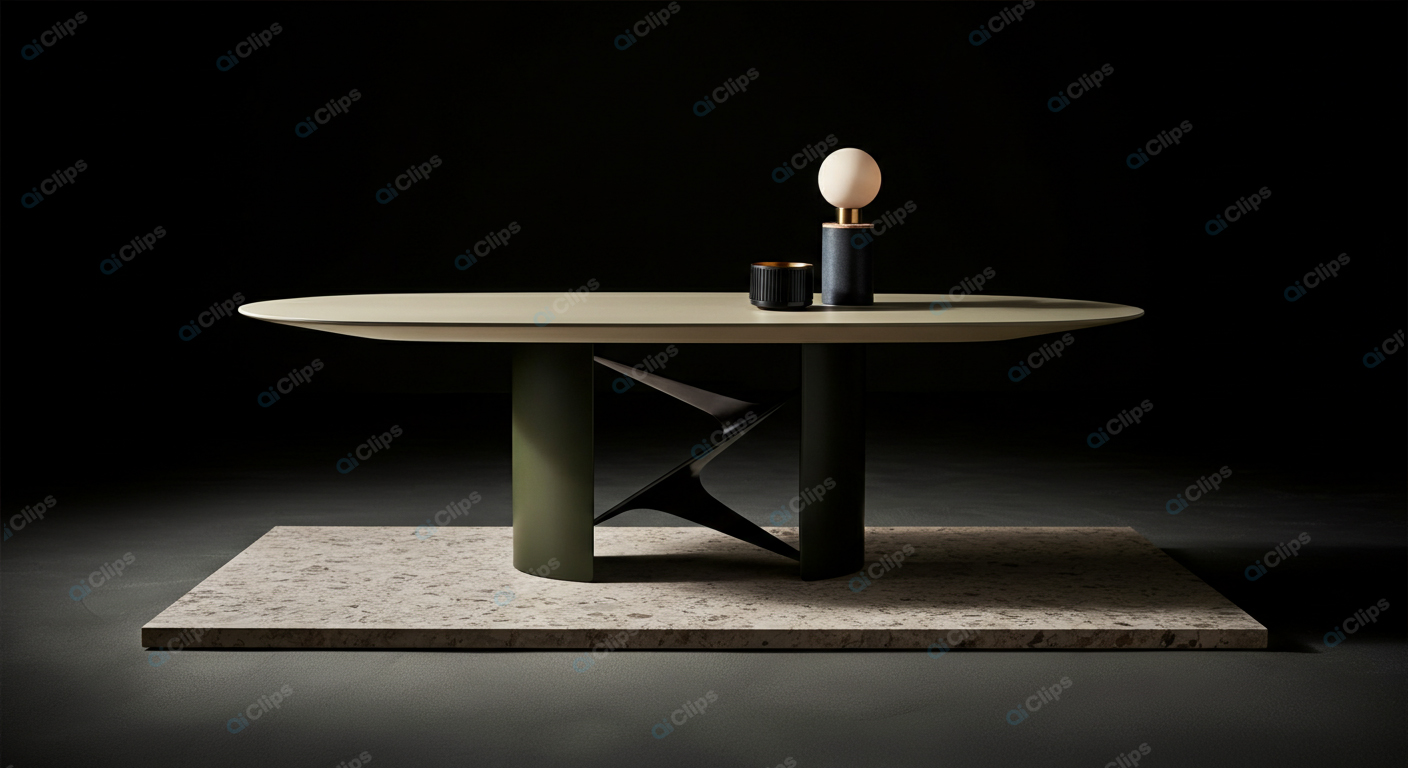 Modern Decorative Table with Artistic Lamp Display