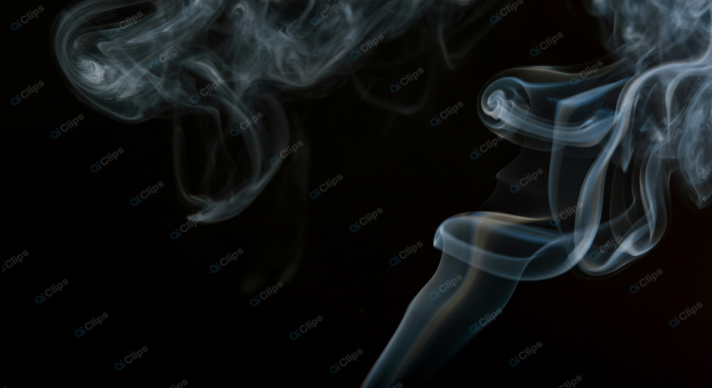 Enigmatic Swirling Smoke on a Black Background
