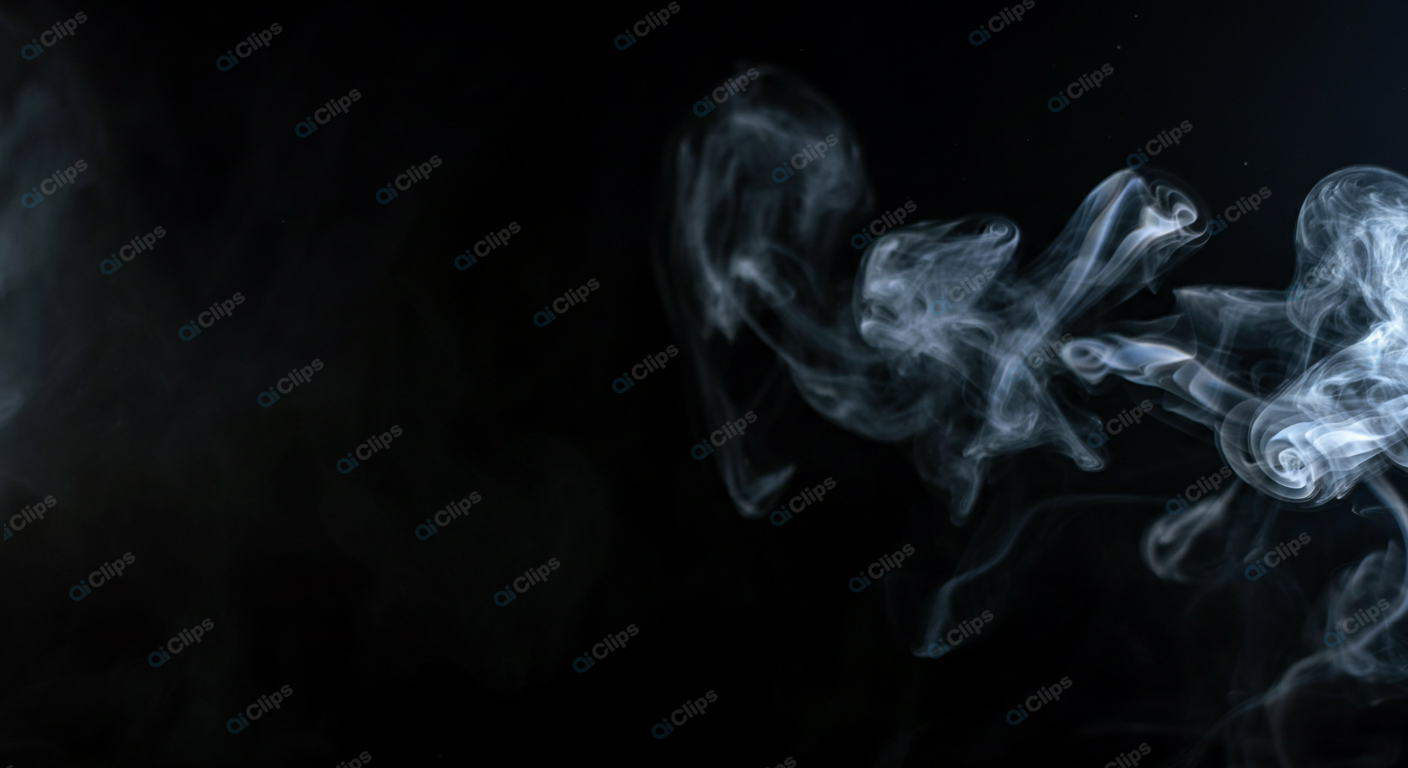 Mystical Smoke Swirls on a Black Background
