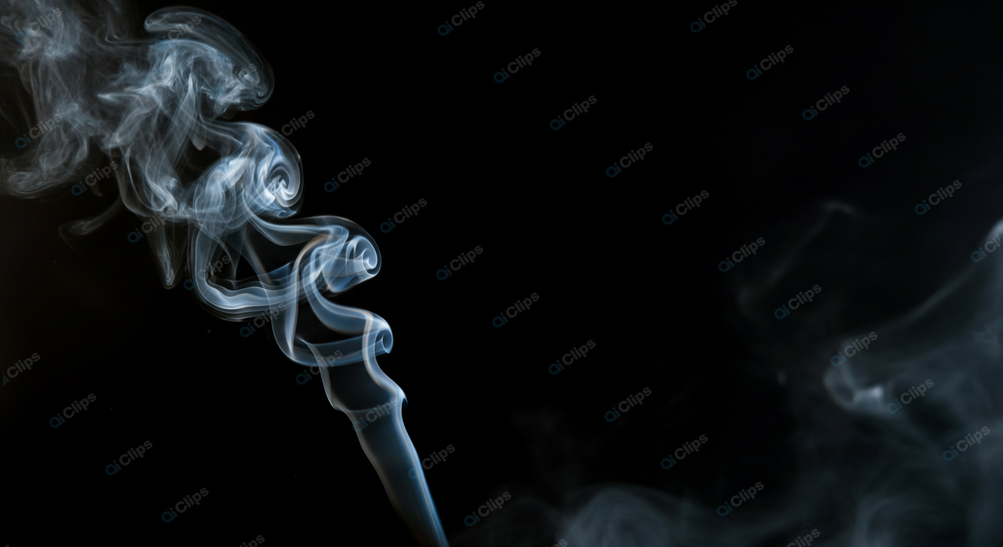 Enigmatic Smoke Swirls on a Black Background
