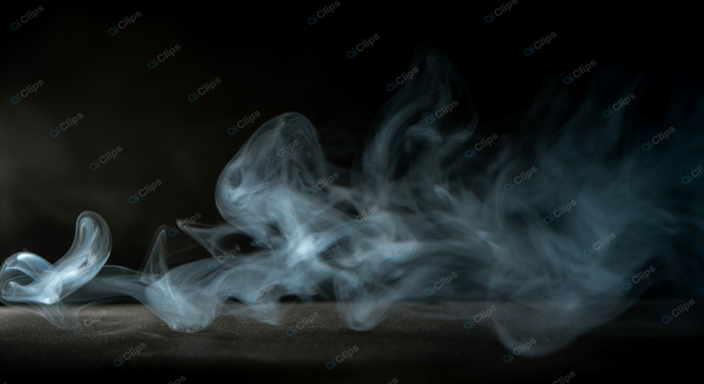 Translucent Smoke Swirls on Dark Background
