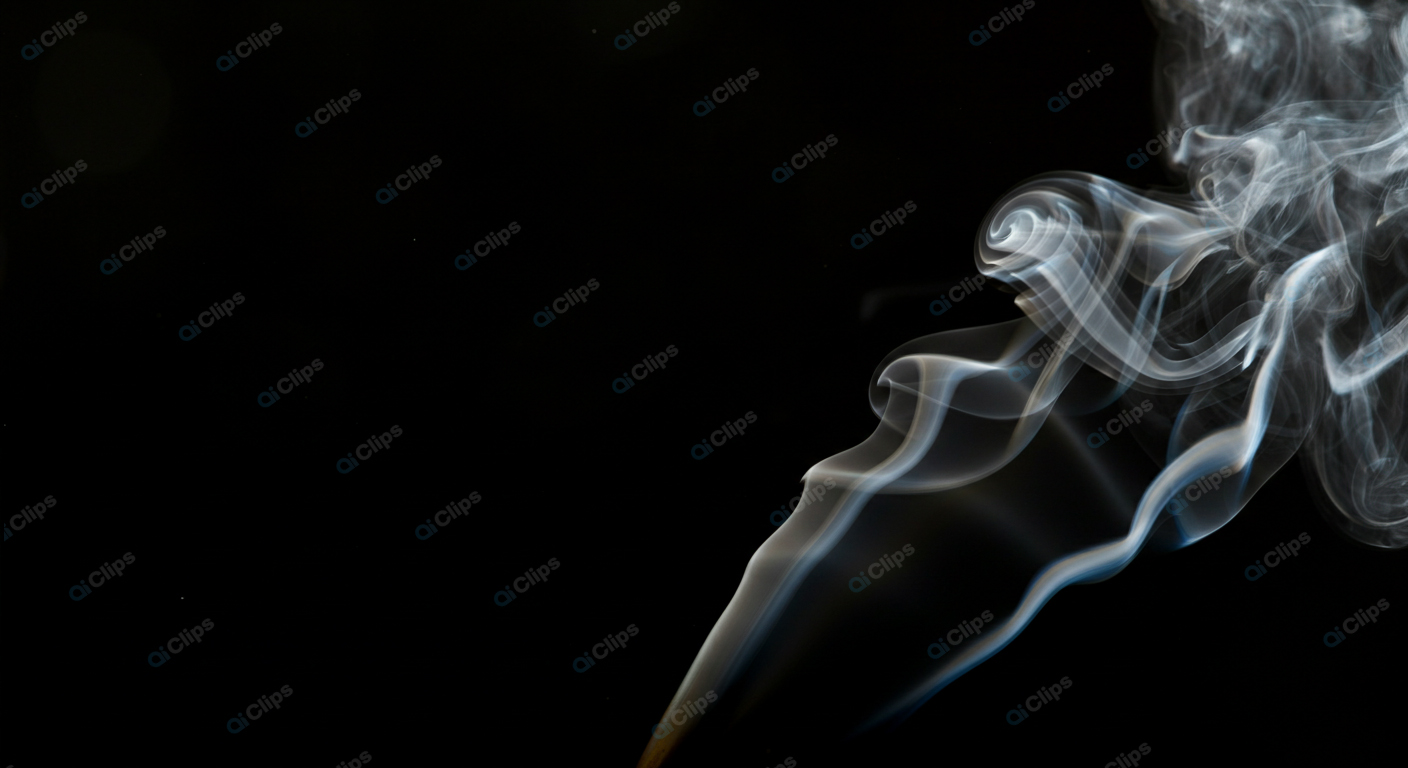 Mystical Smoke Patterns on a Black Background
