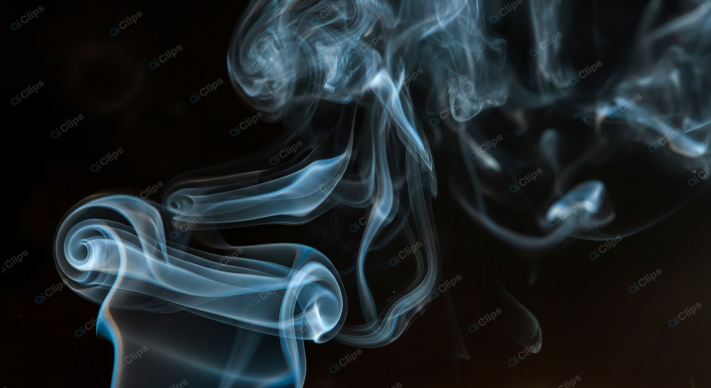 Elegant Swirling Smoke on a Black Background
