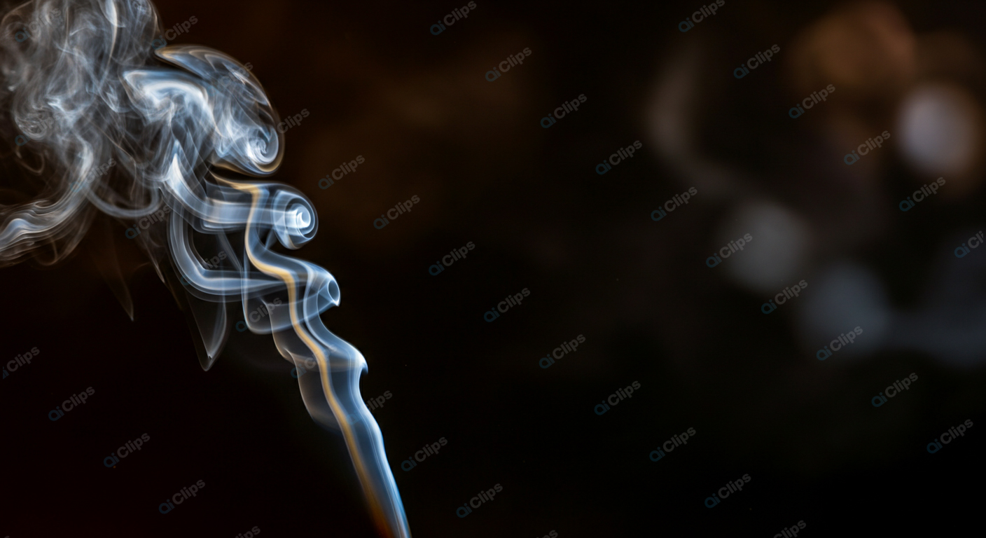 Mystical Swirling Smoke on Dark Background