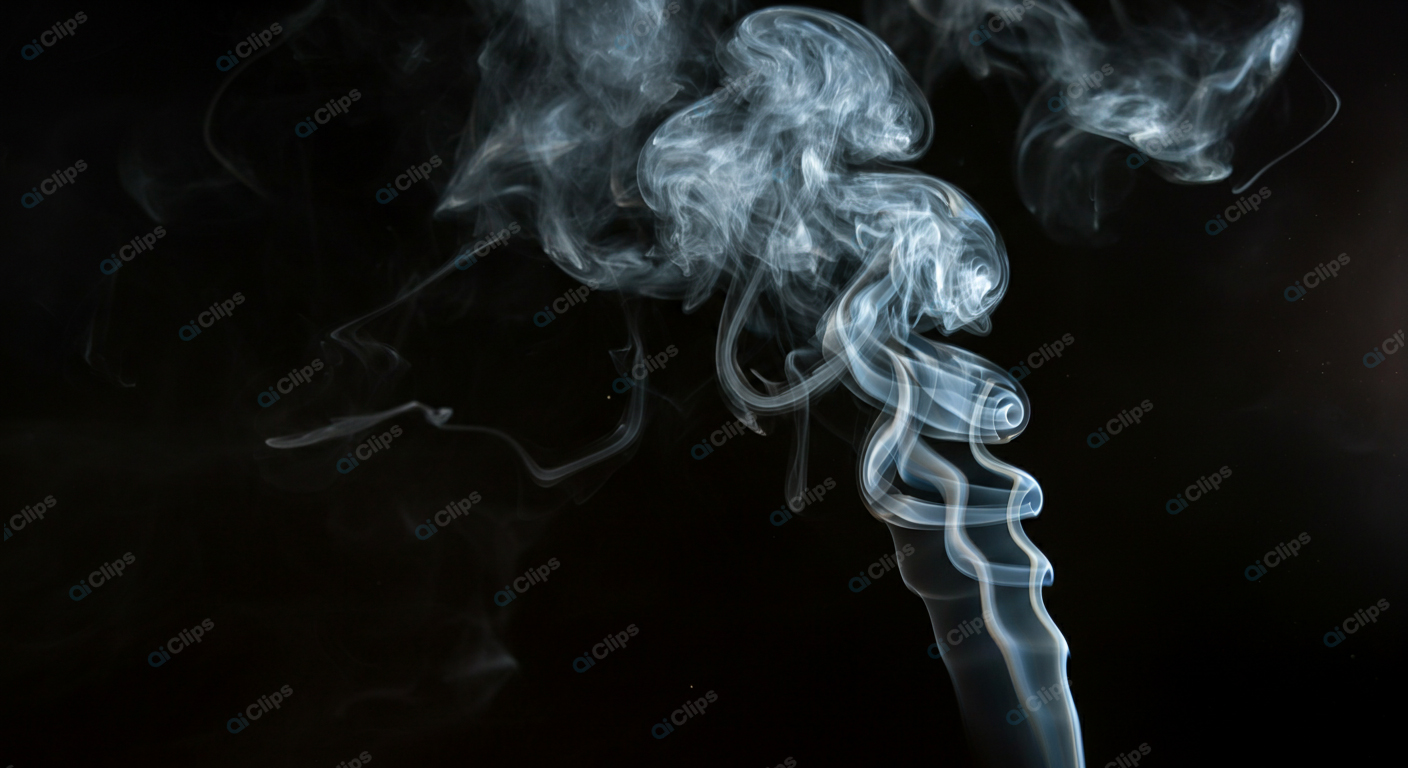 Swirling Smoke on Dark Background