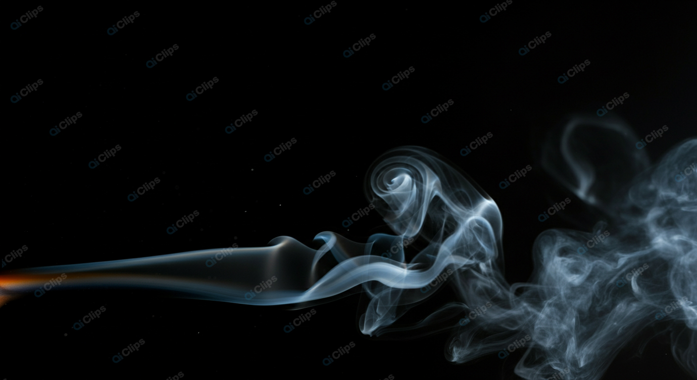 Otherworldly Smoke Swirls on a Black Background
