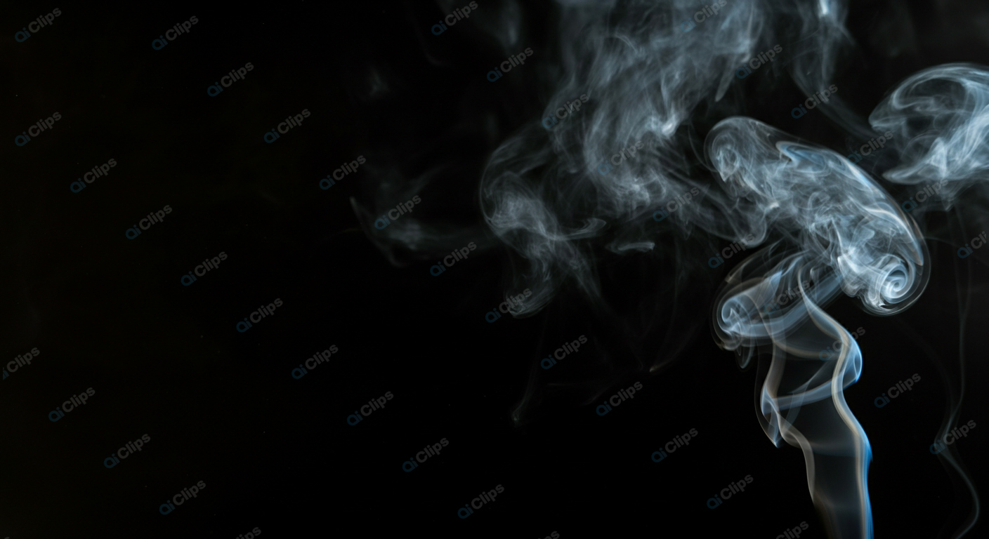 Artistic Smoke Swirls on Black Background