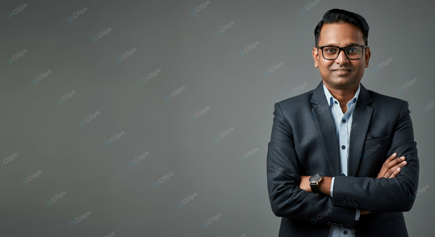 Professional Businessman Suit with Confident Pose