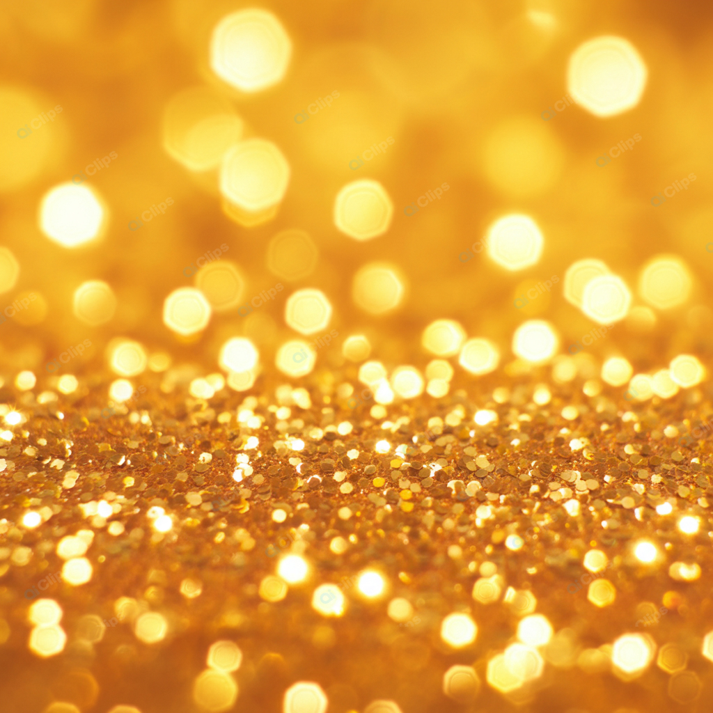 Golden Bokeh Background with Sparkling Glitter