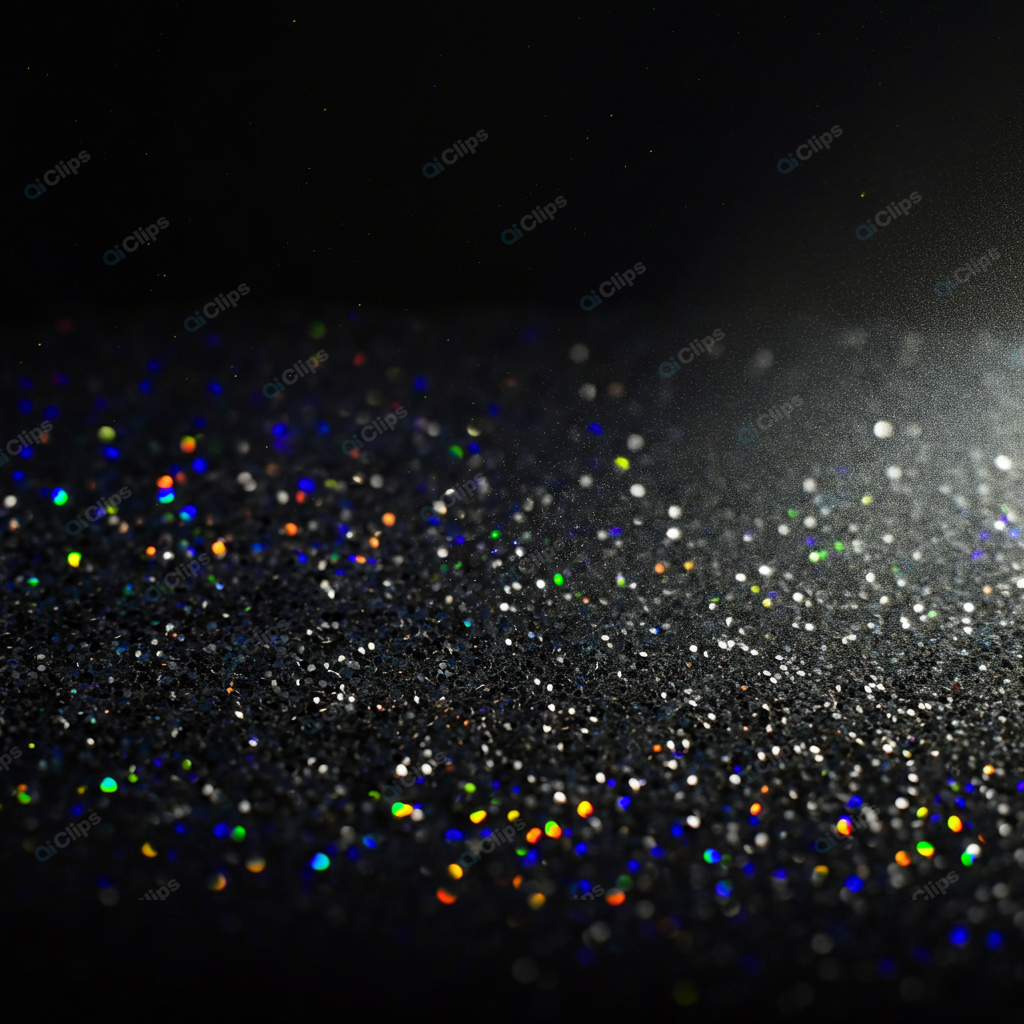 Colorful Glitter on Dark Surface Background