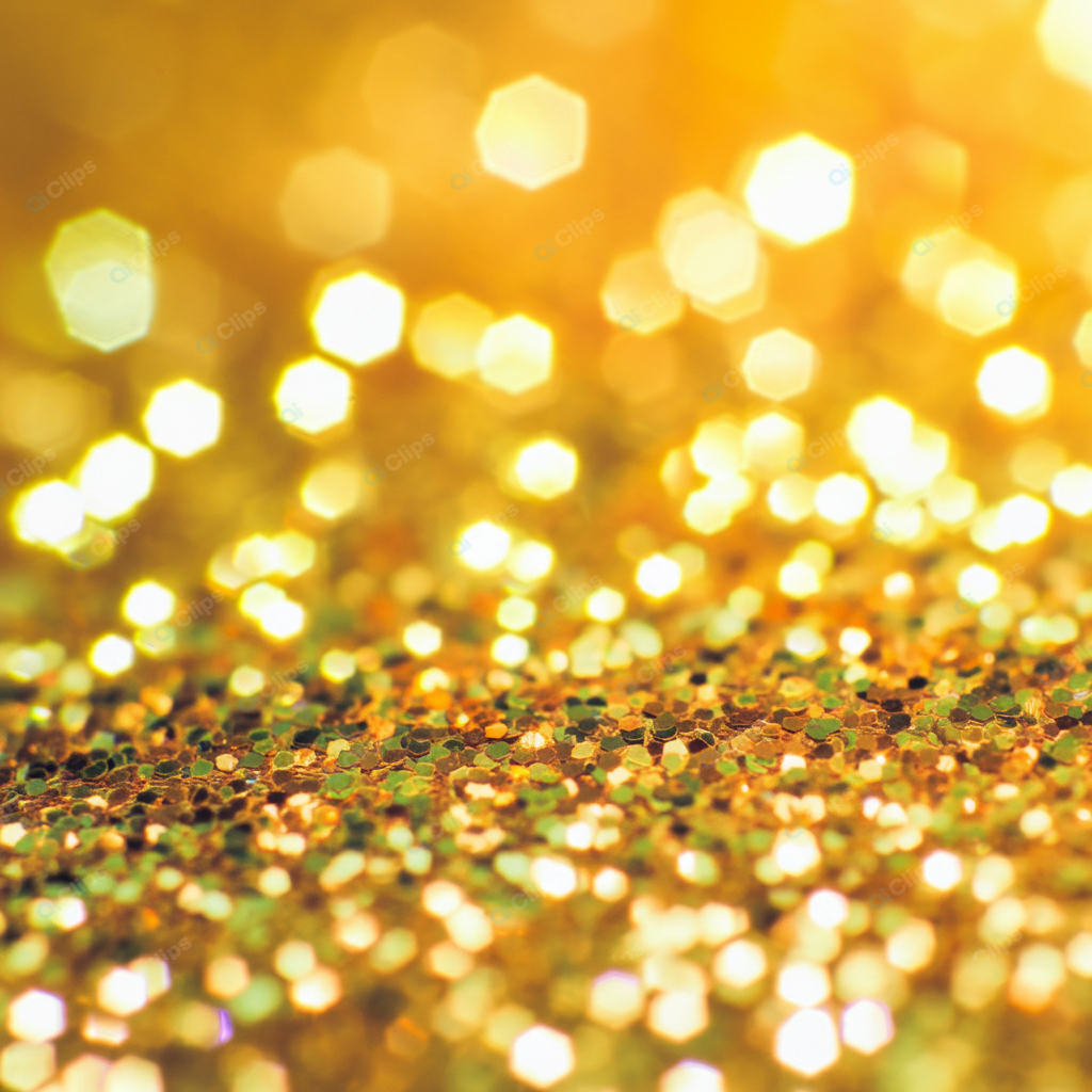 Abstract Background with Golden Bokeh Lights
