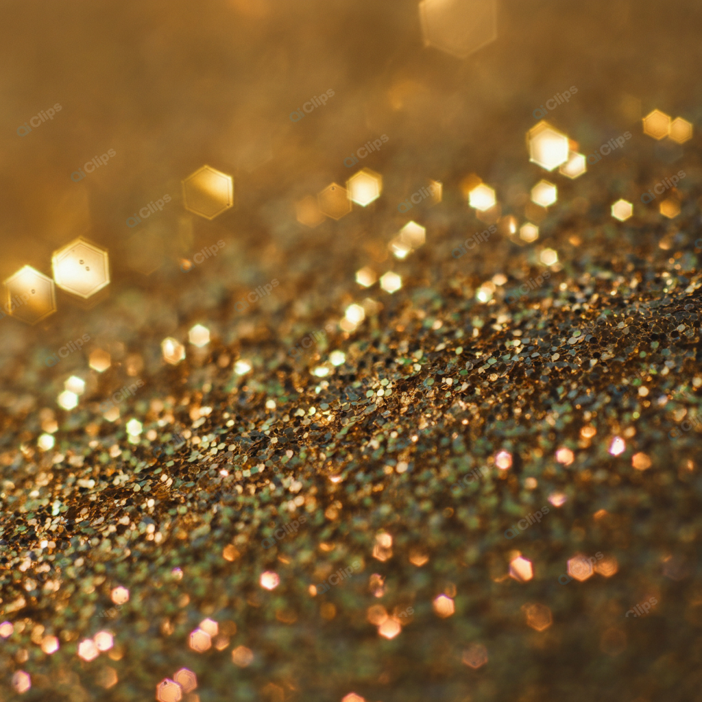 Golden Glitter Sparkle Pattern Close-Up