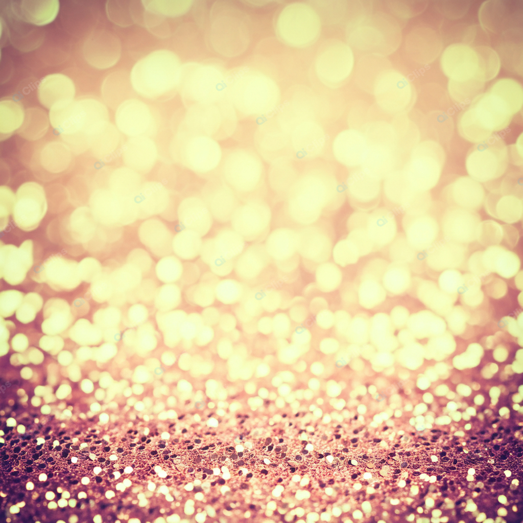 Golden Bokeh Abstract Background with Glittery Surface