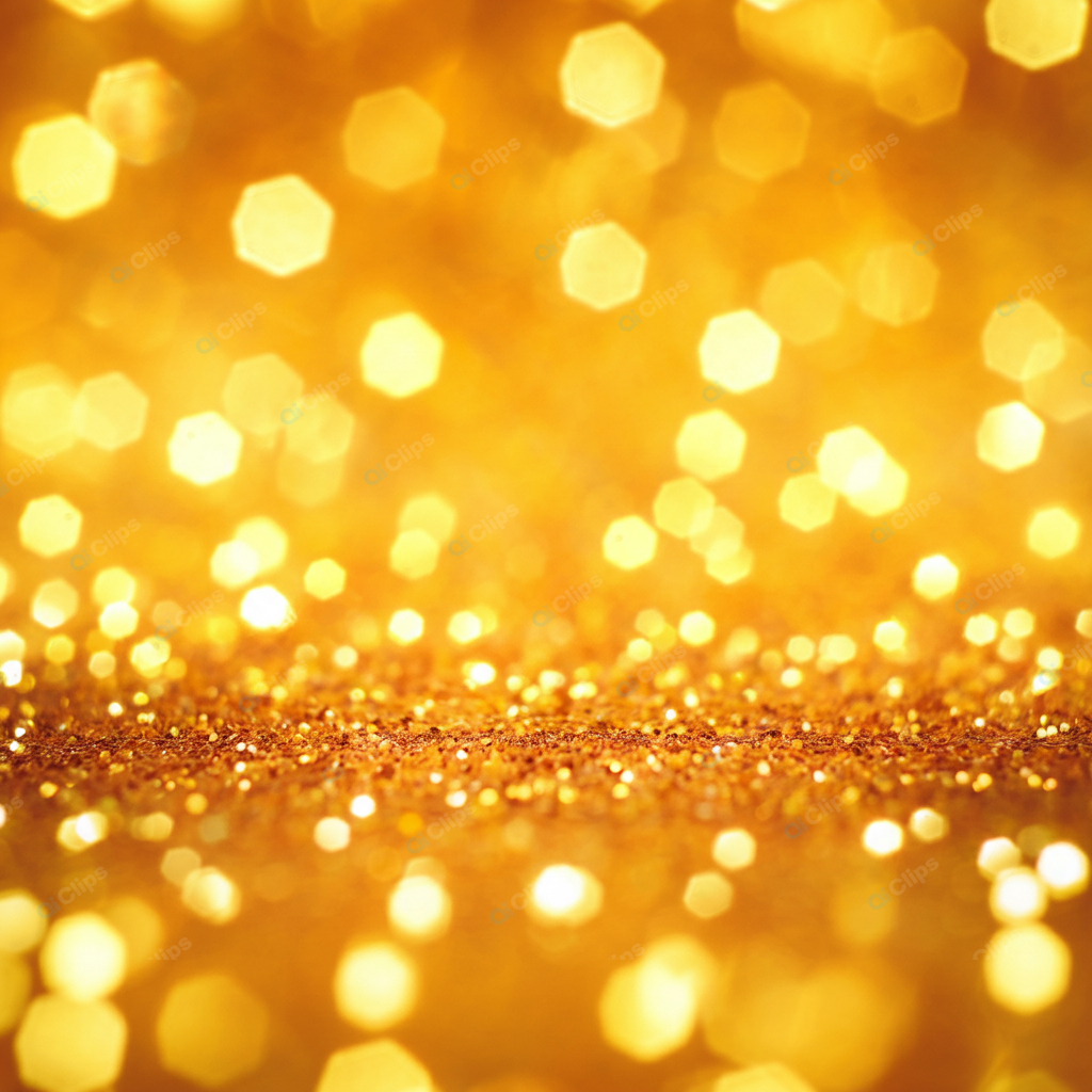 Golden Bokeh Glitter Abstract Background