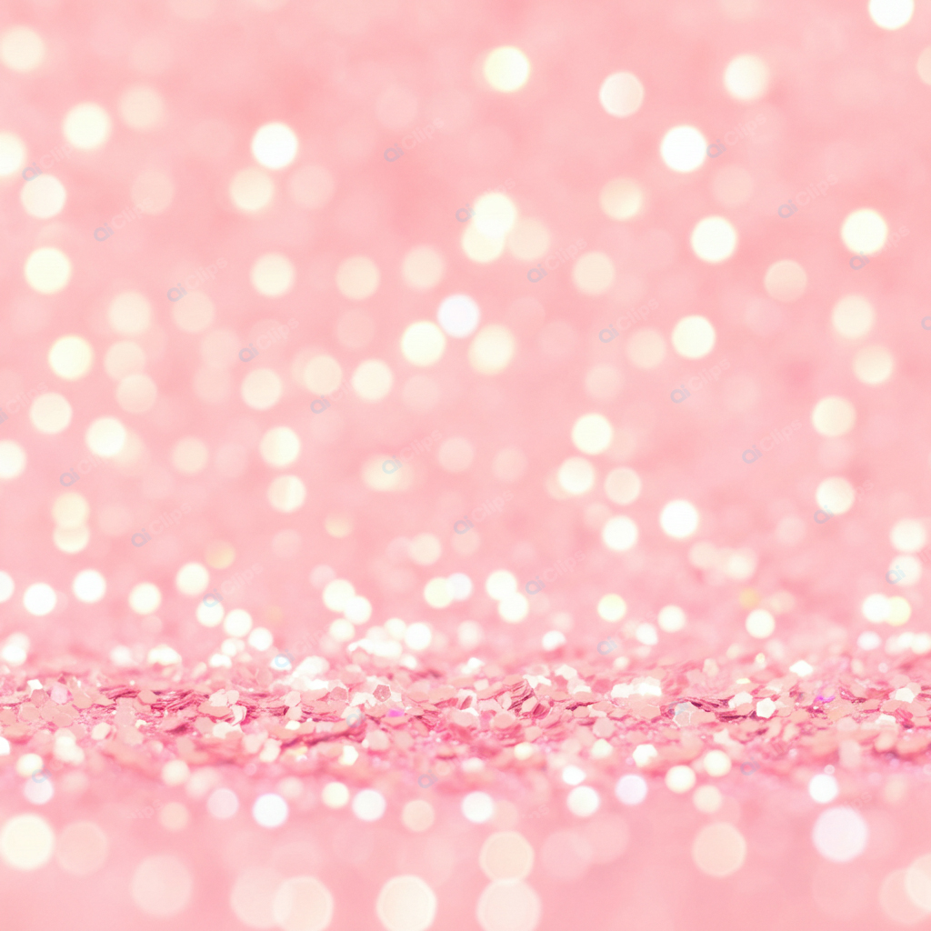 Pink Glittery Bokeh Background with Sparkles