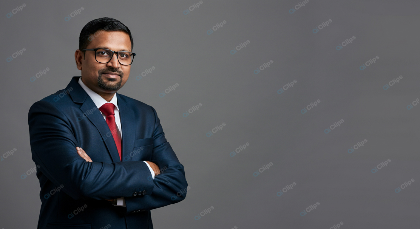 Businessman in Formal Suit with Confident Pose